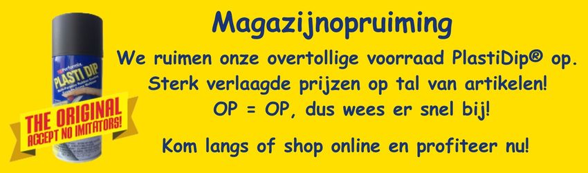 PlastiDip Magazijnopruiming